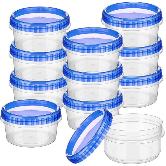 Plastic Freezer Containers for Food Storage, Twist Top Food Soup Storage  Containers with Lids, Stackable, Reusable